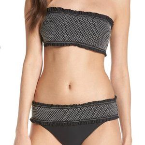 Chelsea28 Smocked Bandeau Bikini Top & Smocked Hipster Bikini Bottoms